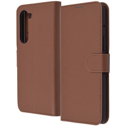 RT-ARW2PELC1/DK [arrows We2 Plus用 Like standard 耐衝撃 手帳型レザーケース シンプル マグネット/ブラウン]