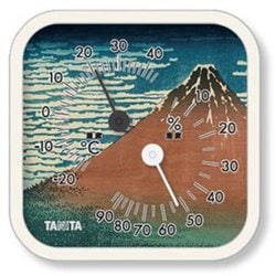 アナログ温湿度計 葛飾北斎モデル 3WAY（マグネット・置き式・壁掛け） フジ TT-587-FJ