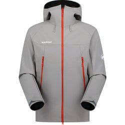 ウィンターフィールド ソフトシェル フーデッド ジャケット アジアンフィット Winterfield SO Hooded Jacket AF Men 1011-01970 00774 alloy-mammut red Mサイズ(日本：Lサイズ) [ソフトシェルジャケット メンズ]