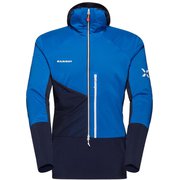 アイガースピード ミッドレイヤー ハイブリッド ハーフジップフーディー Eiger Speed ML Hybrid Half Zip Hoodie Men 1014-05800 50404 azurit-night Sサイズ(日本：Mサイズ) [ソフトシェルジャケット メンズ]