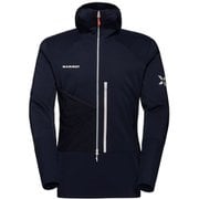アイガースピード ミッドレイヤー ハイブリッド ハーフジップフーディー Eiger Speed ML Hybrid Half Zip Hoodie Men 1014-05800 5924 night Sサイズ(日本：Mサイズ) [ソフトシェルジャケット メンズ]