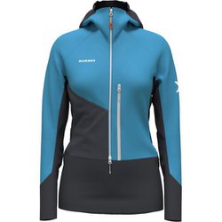 アイガースピード ML ハイブリッド ハーフジップフーディー ウィメン Eiger Speed ML Hybrid Half Zip Hoodie Women 1014-05810 50432 sky-night Sサイズ(日本：Mサイズ) [ソフトシェルジャケット レディース]