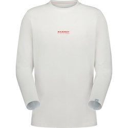 キューディー ロゴ プリント ロングスリーブ Tシャツ アジアンフィット メン QD Logo Print Longsleeve T-shirts AF Men 1016-01030 00783 white-mammut red PRT1 Mサイズ(日本：Lサイズ) [アウトドア カットソー メンズ]