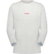 キューディー ロゴ プリント ロングスリーブ Tシャツ アジアンフィット メン QD Logo Print Longsleeve T-shirts AF Men 1016-01030 00783 white-mammut red PRT1 Mサイズ(日本：Lサイズ) [アウトドア カットソー メンズ]
