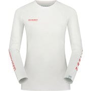 キューディー ロゴ プリント ロングスリーブ Tシャツ アジアンフィット ウィメン レディース カットソー white-mammut red PRT3(00784) XSサイズ(日本:Sサイズ) 1016-01040