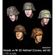 RDM35H07 1/35 WWII 独 ドイツ武装親衛隊兵士 SS迷彩カバー付ヘルメットスペアヘッドセット #2 5個入 [プラモデル用パーツ]