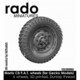 RDM35S20 1/35 WWII イギリス モーリスC8野戦砲トラクター用自重変形タイヤセット ダンロップタイヤ 3Dプリント製 5個入 （ゲッコーモデル用） [プラモデル用パーツ]