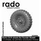 RDM35S21 1/35 WWII イギリス モーリスボフォースC9/B用自重変形タイヤセット #2 グッドイヤータイヤ 3Dプリント製 （サンダーモデル用） [プラモデル用パーツ]
