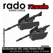 RDM72S05 1/72 WWII ドイツ ヘッツァー駆逐戦車/III/IV号突撃砲用車内操作式機銃 前期タイプ 3Dプリント製 2個入 [プラモデル用パーツ]