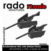 RDM72S06 1/72 WWII ドイツ ヘッツァー駆逐戦車/III/IV号突撃砲用車内操作式機銃 後期タイプ 3Dプリント製 2個入 [プラモデル用パーツ]