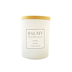 キャンドル ソイキャンドル ウッド芯 BALMY Candle Blush like a peony 130g