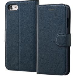 RT-P24NELC1/DN [iPhone SE（第3世代）/SE（第2世代）/8/7用 Like standard マグネットベルト シンプル 手帳型レザーケース/ダークネイビー]
