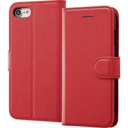 RT-P24NELC1/R [iPhone SE（第3世代）/SE（第2世代）/8/7用 Like standard マグネットベルト シンプル 手帳型レザーケース/レッド]