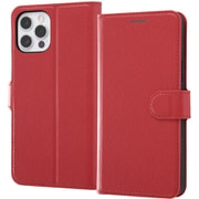 RT-P27NELC1/R [iPhone 12/12 Pro用 Like standard 耐衝撃 マグネットベルト シンプル 手帳型レザーケース/レッド]