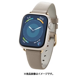 AW-41BDLJGB [アップルウォッチ バンド Apple Watch SE （第2世代/第1世代）/Series 10/9/8/7/6/5/4/3/2/1 [42 41 40 38mm] レザー ベルト スリム ＆me グレージュ]