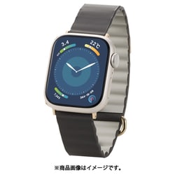 AW-41BDLMAGGY [アップルウォッチ バンド Apple Watch SE （第2世代/第1世代）/Series 10/9/8/7/6/5/4/3/2/1 [42 41 40 38mm] レザー マグネット ベルト ＆me チャコールグレー]