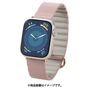 AW-41BDLMAGPN [アップルウォッチ バンド Apple Watch SE （第2世代/第1世代）/Series 10/9/8/7/6/5/4/3/2/1 [42 41 40 38mm] レザー マグネット ベルト ＆me アッシュピンク]