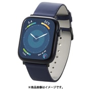 AW-45BDLNV [アップルウォッチ バンド Apple Watch Ultra 2/SE 第2世代/Series 10/9/8/7/6/5/4/3/2/1 [49 46 45 44 42mm] レザー ベルト ネイビー]