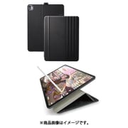 13インチ iPad Pro (M4) 2024年 用 ケース レザー カバー 本体マグネット装着 手帳型 タッチペンホルダー ApplePencil充電可 スリープ対応 多段階角度調整 スタンド機能 薄型 ブラック TB-A24PLWVDBK