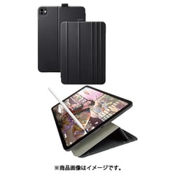 11インチ iPad Pro （M4） 2024年 用 ケース レザー カバー 本体マグネット装着 手帳型 タッチペンホルダー ApplePencil充電可 スリープ対応 マグネット フラップ 多段階角度調整 スタンド機能 薄型 ブラック TB-A24PMWVDBK
