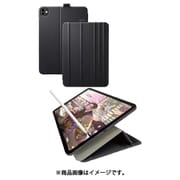 11インチ iPad Pro (M4) 2024年 用 ケース レザー カバー 本体マグネット装着 手帳型 タッチペンホルダー ApplePencil充電可 スリープ対応 マグネット フラップ 多段階角度調整 スタンド機能 薄型 ブラック TB-A24PMWVDBK