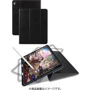 13インチ iPad Air (M2) 2024年 用 ケース レザー カバー 手帳型 ApplePencil収納可 ペンスタンド機能付 スリープ対応 マグネット フラップ ローアングル 360度回転 スタンド機能 衝撃吸収 ブラック TB-A24XDPLC2BK