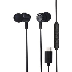 タイプC イヤホン 有線 マイク付き カナル型 断線しにくい高耐久 通話対応 音量調整 ブラック EHP-DF14CMBK