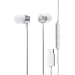 タイプC イヤホン 有線 マイク付き カナル型 断線しにくい高耐久 通話対応 音量調整 シルバー EHP-DF14CMSV