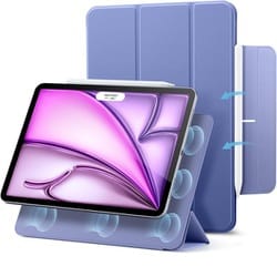 iPad Air 13インチ（M3/M2、2025/2024）iPad Pro 12.9インチ（第6/5/4世代、2022/2021/2020）専用 i強力マグネットホールドケース ESR Rebound Magnetic iPad Air 13 M2-Lavender