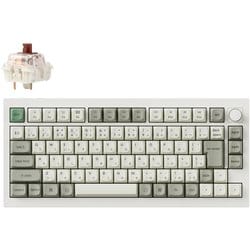 Q1 Max QMK/VIA ワイヤレス カスタム・メカニカルキーボード - RGB - JIS配列（テンキーレス）- シェルホワイト / Gateron Jupiter スイッチ（ホットスワップ）茶軸 Q1M-P3-JIS