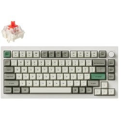 Q1 Max QMK/VIA ワイヤレス カスタム・メカニカルキーボード - RGB - US配列（テンキーレス）- シェルホワイト / Gateron Jupiter スイッチ（ホットスワップ）赤軸 Q1M-P1-US