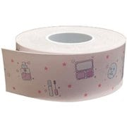 ラベルライターTLW-001用テープ J.連続タイプ コスメ 柄 黒文字 幅15mm 長さ6m TLW-T1506X06