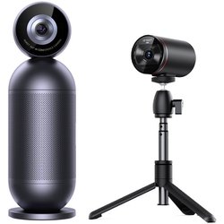 360度AI自動フォーカスカメラ 8つの全指向性マイク 10Wスピーカー搭載 大音量 HD1080P 5つの会議モード付き ノイズキャンセリング 双方向通話 EMEET Meeting Capsule Pro Room Kit E4305