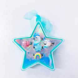 Q8591 minacute（ミナキュート） リング 5個セット ユニコーンスカイ