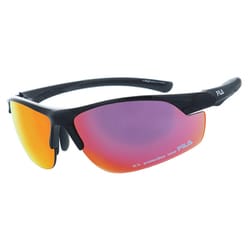 偏光スポーツサングラス FLS 4013 01 Shiny Metallic Black(Smoke/Black Red REVO) [スポーツサングラス]