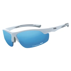 偏光スポーツサングラス FLS 4013 02 Shiny White(Brown/Blue White REVO) [スポーツサングラス]