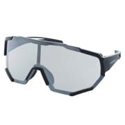 調光スポーツサングラス HTS 4004 01 Matte Black/Red(Photo[Clear to Smoke]/Silver Mirror) [スポーツサングラス]