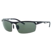 偏光アルミフレームサングラス バネ蝶番 TB 506 01 Matte Black/Black(Green Polar.) [スポーツサングラス]