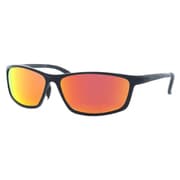 偏光アルミフレームサングラス バネ蝶番 TB 507 02 Matte Black/Black(Smoke Polar./Red REVO) [スポーツサングラス]
