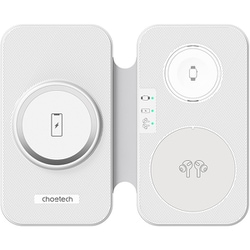 3-in-1 磁気ワイヤレス急速充電器 折り畳み式 急速充電 ホワイト T616-F