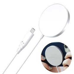 MagSafe ワイヤレス充電器 15W 軽量 超薄型 ホワイト T518-F-C02