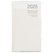 限定 プチスケジュール2025 マンスリー ホワイト PSV-002-25W