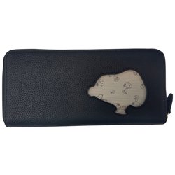 SN0153 [スヌーピーレザーコレクション 窓付 長財布 牛革 BK]