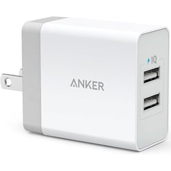 USB急速充電器 Anker 24W 2ポート 24W USB-A×2 折りたたみ式プラグ ホワイト A2021N21