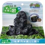 緑景・育てる水草の岩M 水槽 オブジェ NAO-366