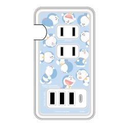 ドラえもん USB Type-C付 ACタップ 総柄 DR-135B