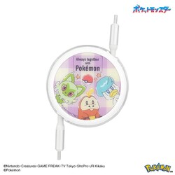 ポケットモンスター PD60W 対応 USB2.0 リール式 Type-C - Type-Cケーブル 1m ニャオハ＆ホゲータ＆クワッス POKE-915A
