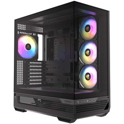 ピラーレスPCケース ブラック ARGBファン搭載 C7 ARGB