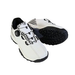 fosn-011l-014-WHITExTIDORI-245cm [ゴルフシューズ レディース スパイクレス ダイヤルシューズ HARURA WHITExTIDORI 24.5cm]