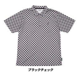 leg-101-BLACKxCHECK-L [LEYTON HOUSE メンズポロシャツ BLACK×CHECK L]